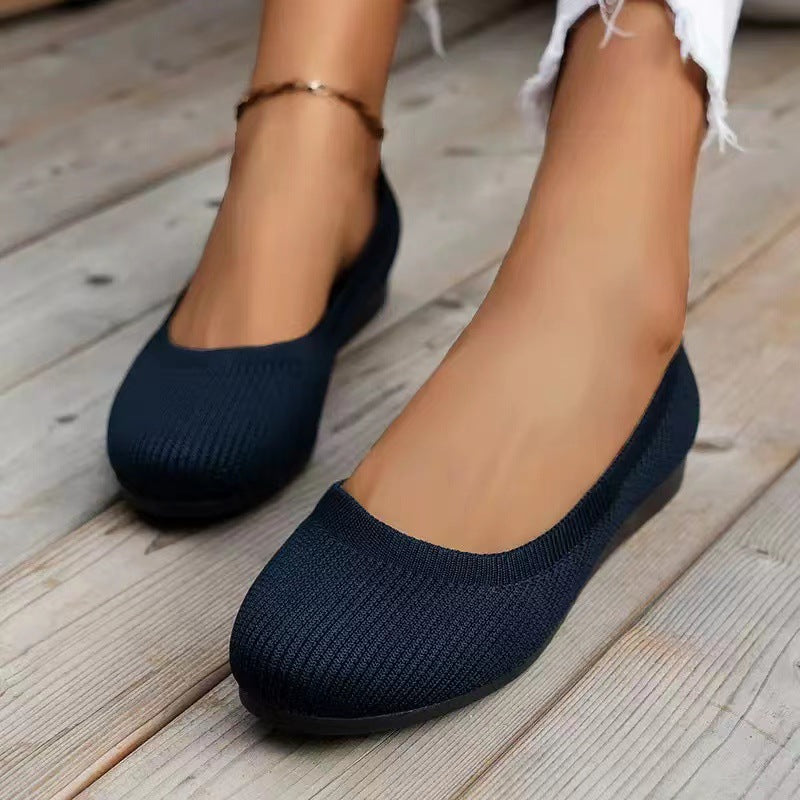 Trendy Breathable Summer Shoes™ Spring and Autumn Single Shoes Net Face Round Head Flat